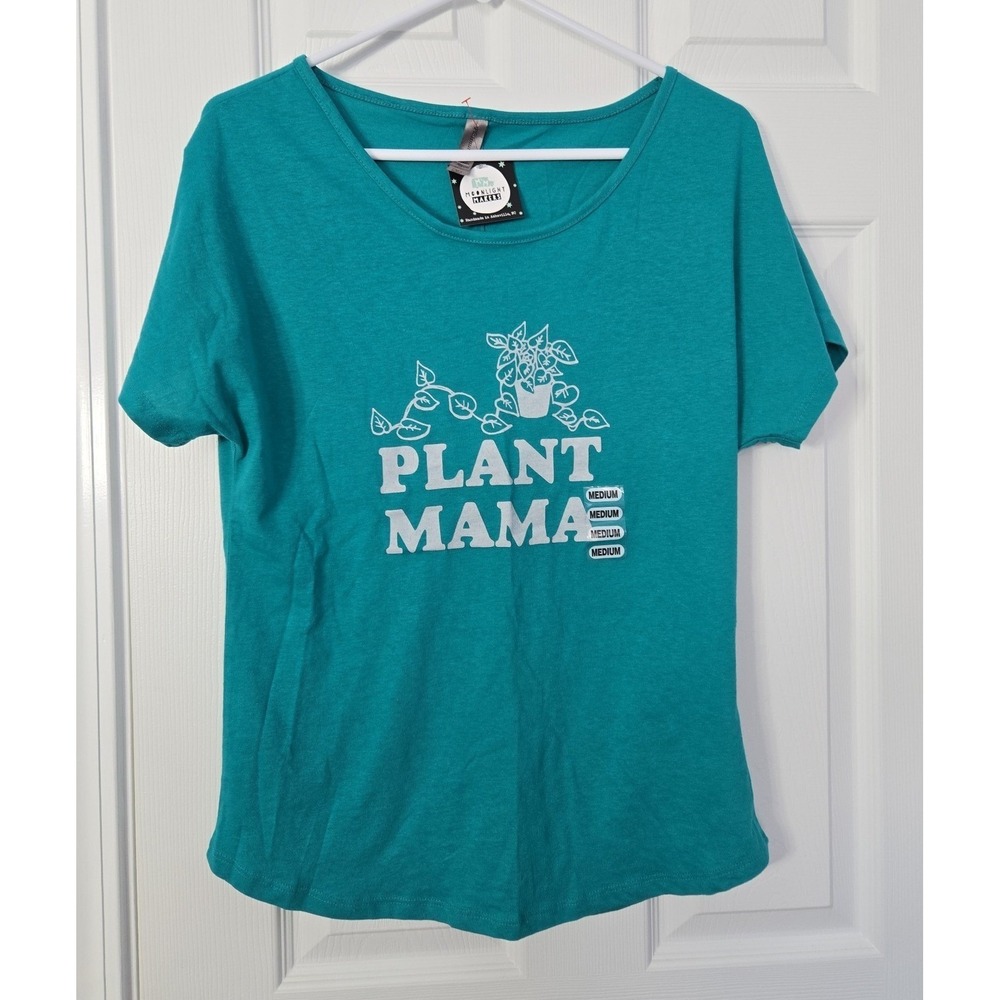 Moonlight Makers Womans Short Sleeve‎ Top New Size Medium Turquoise